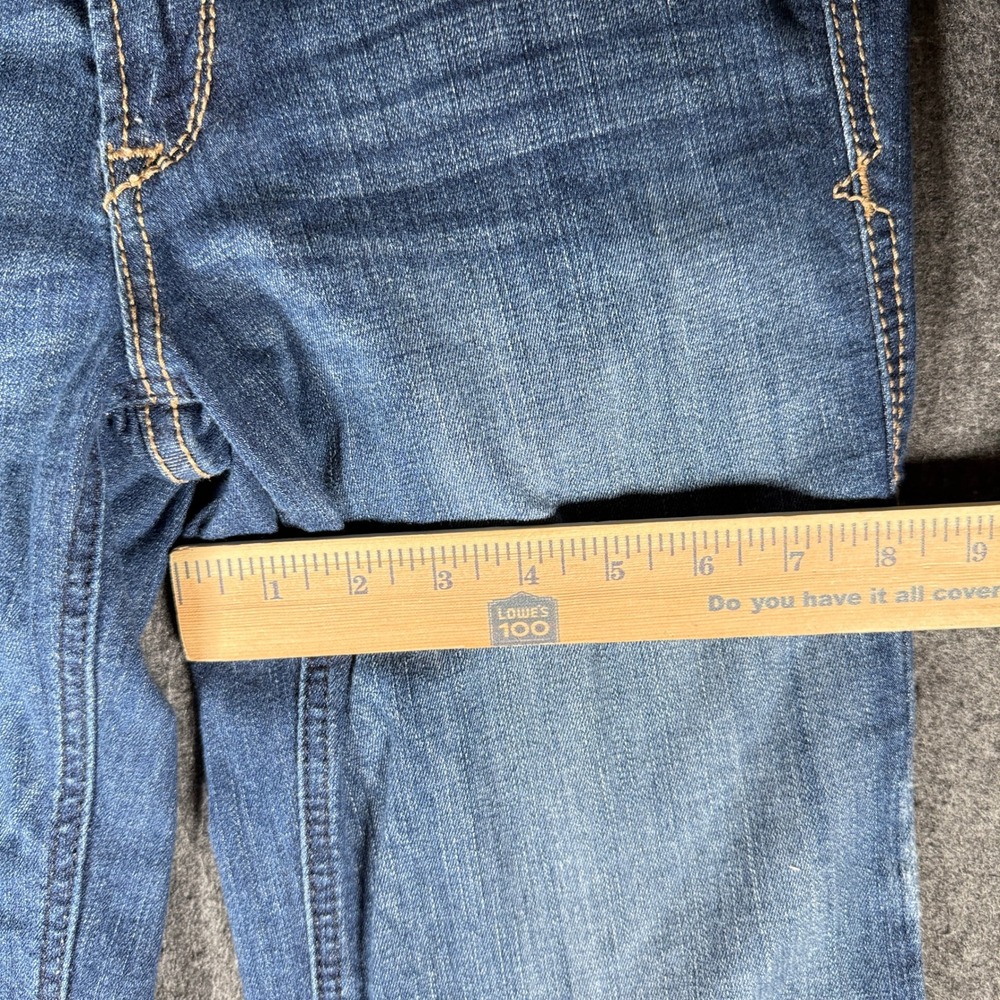Ariat Denim Trouser Jeans Womens 28R Medium Wash Flare Wide Leg Mid Rise 13423 - Picture 11 of 14